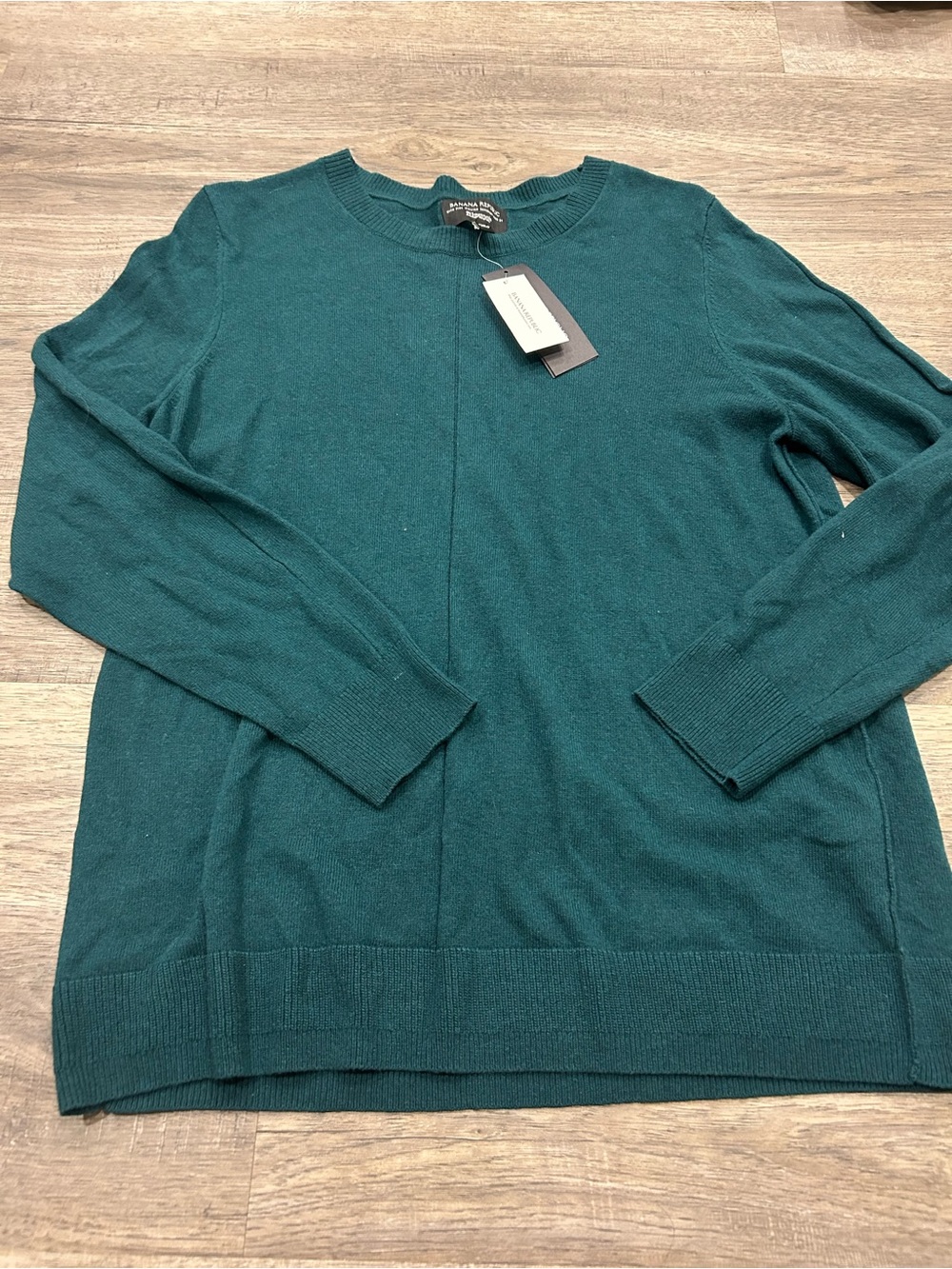 Banana Republic Men’s Teal-Green Crewneck Sweater